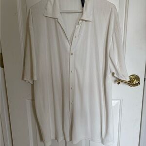 Claiborne Men's Cream Button Down Shirt